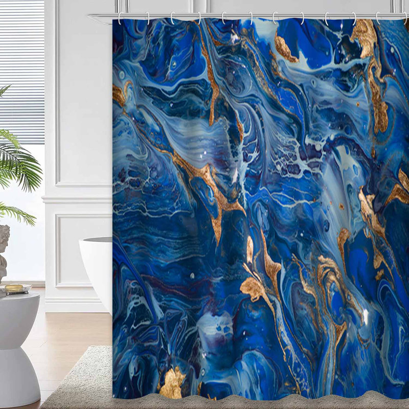 Rideau de douche Marble Art, L 72 po x l 84 po