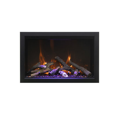 Amantii 31.75 " W Black Electric Fireplace