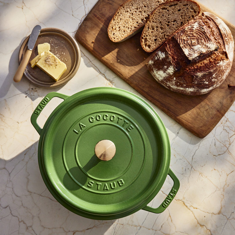 Staub Cast Iron 4-Qt Round Dutch Oven - Pistachio