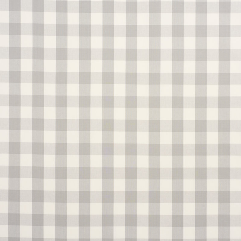 Camden Cotton Check Fabric, Gray