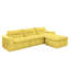 Élégant canapé modulaire jaune, combiné paresseux, rehausse le style intérieur en forme de L ergonomique et confortable, parfait pour la détente-1904139599