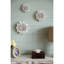 Décoration murale fleur en céramique crème faite à la main-1500872232