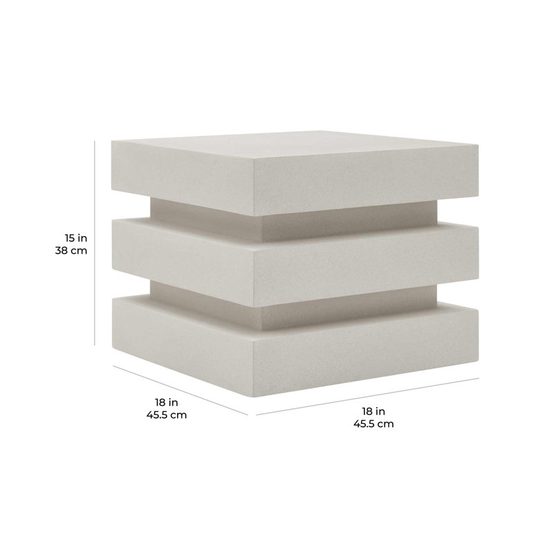 Provenance Signature Outdoor Square Coffee Table, 18" x 18" x 17"