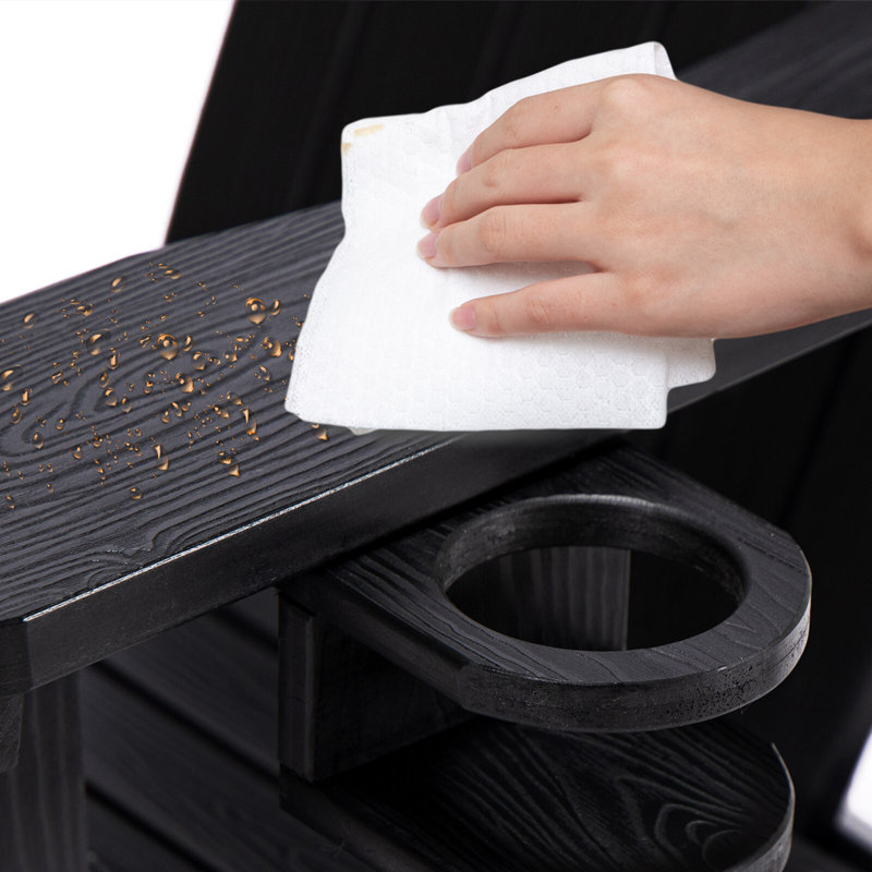 Chaise Adirondack en plastique Hackneyville, Noir
