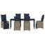  Ensemble de table et de chaises avec coussin 7 pièces PE rotin gris-463959211-463959213