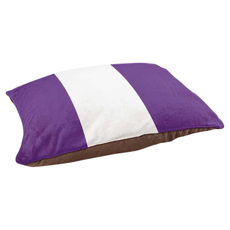 Coussin d'extérieur pour chien Mississippi Rebellion, Très grand (l 50 po x P 40 po x H 7 po), Mauve / blanc / mauve