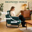 Chaise d'appoint rembourrée en tissu chenille-1932206749