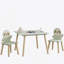Ensemble de table et de chaises pour enfants avec 2 fauteuils paresseux, mobilier de jeu et d'étude en bois pour tout-petits.