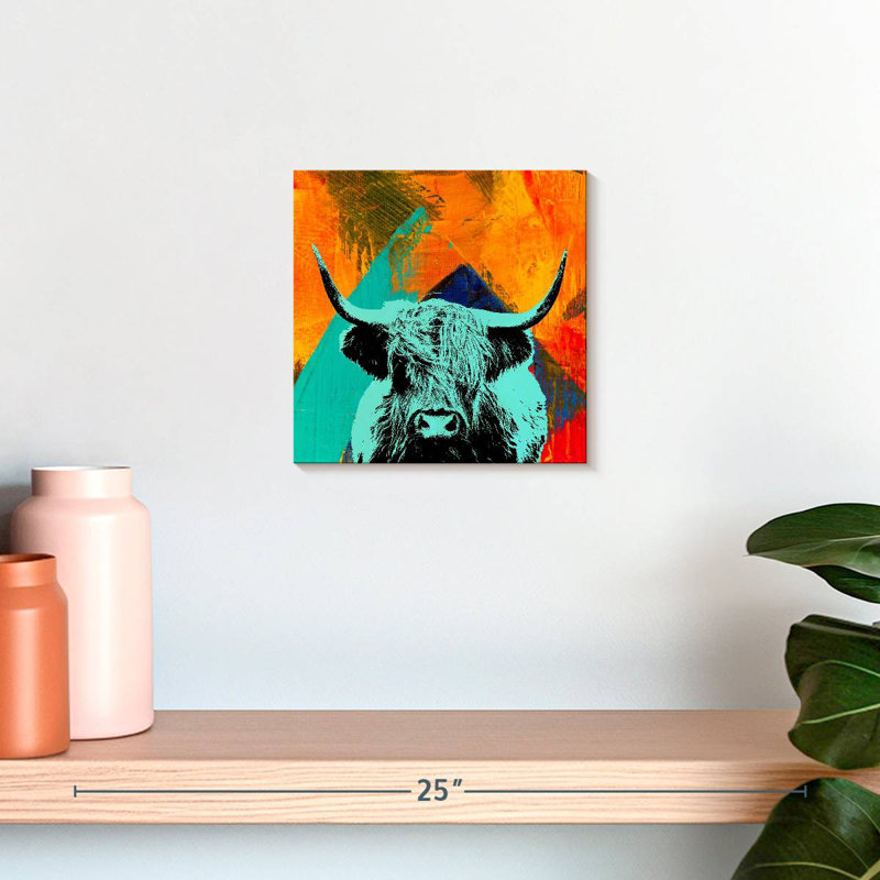 Highland Cow VI, 10" H x 10" W