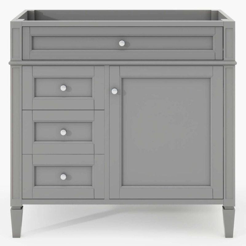 Base de meuble-lavabo simple 35 po seulement, Gris