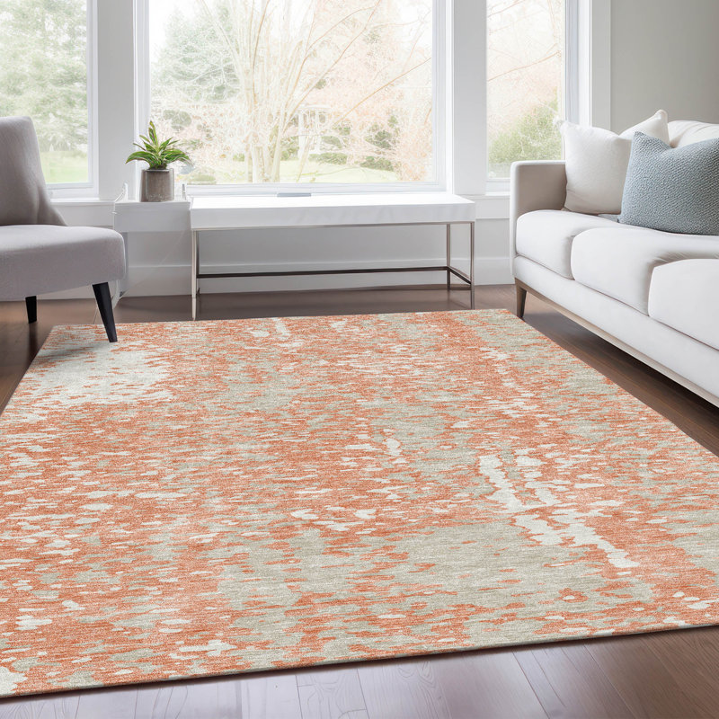 Tapis corail Prisco Premium lavable à la machine, Rectangle 9 pi x 12 pi