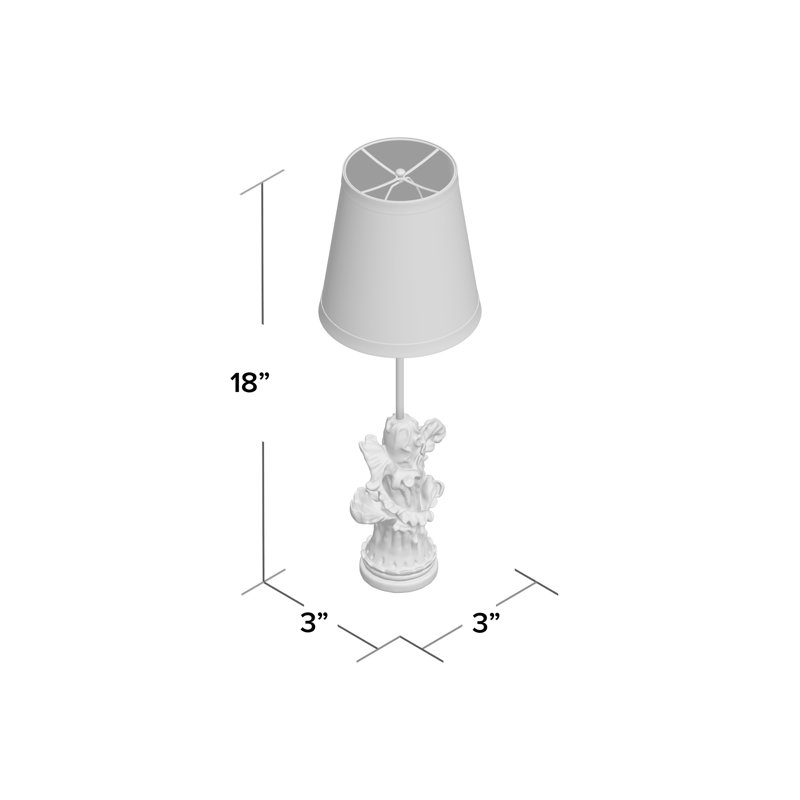 Rotherhithe Resin Buffet Lamp, Paris Gold Base/Black Shade