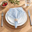 Serviette de table 100 % coton teint en fil, à rayures, 45,7 cm x 45,7 cm-2081716185