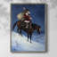 A Cowboy Christmas Framed Print - Solid Wood-578399136