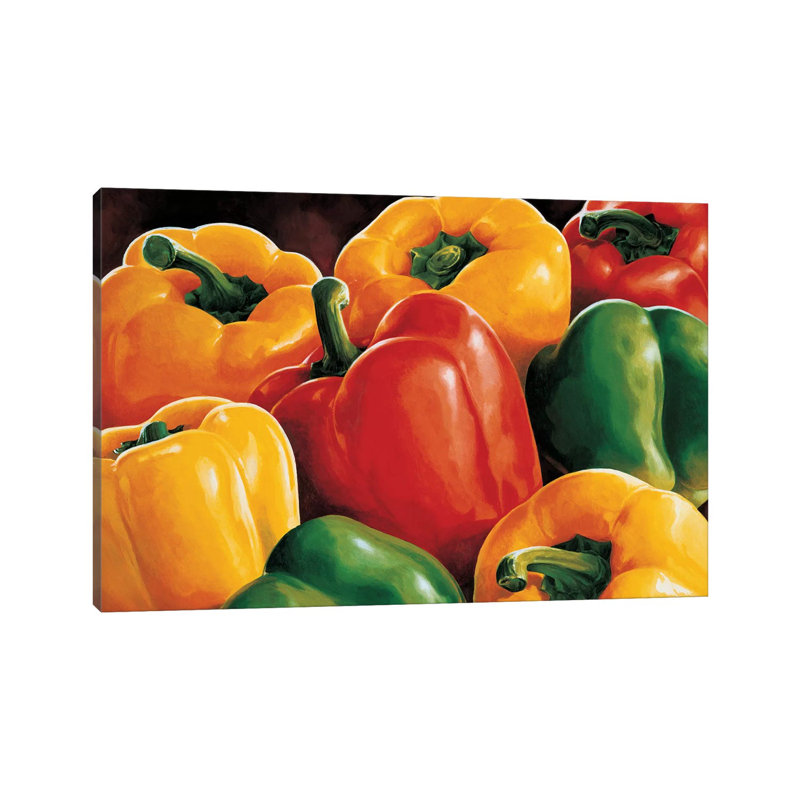 Peperoni by Stefania Mottinelli - Wrapped Canvas Print, 20.32 cm H x 30.48 cm W