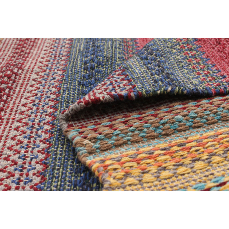 Ivery Wool Geometric Indoor Rug, Rectangle 4' x 5'9"