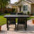 5-Piece Outdoor Dining Set For 4, Patio Table With Umbrella Hole And 4  Armrest Chairs-188862833-188862830