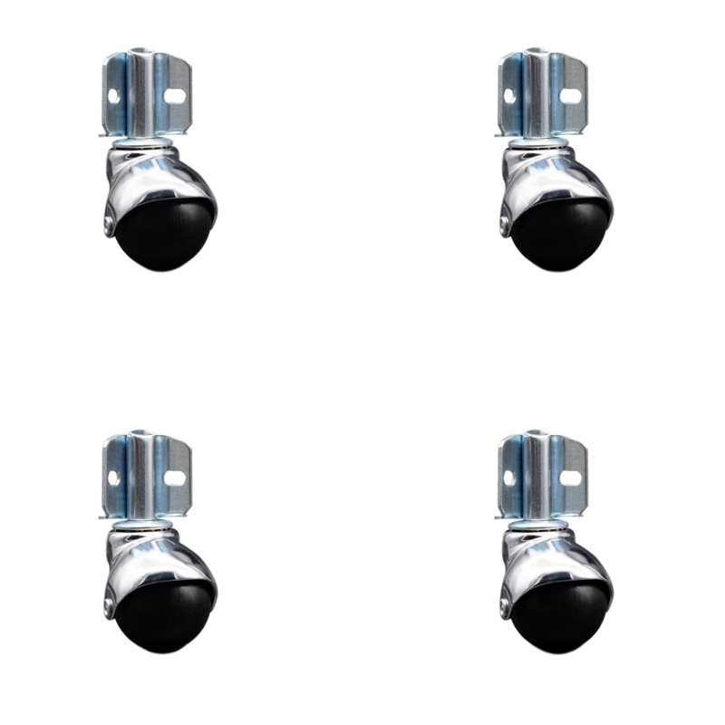 Roulettes en polyoléfine, Chrome brillant