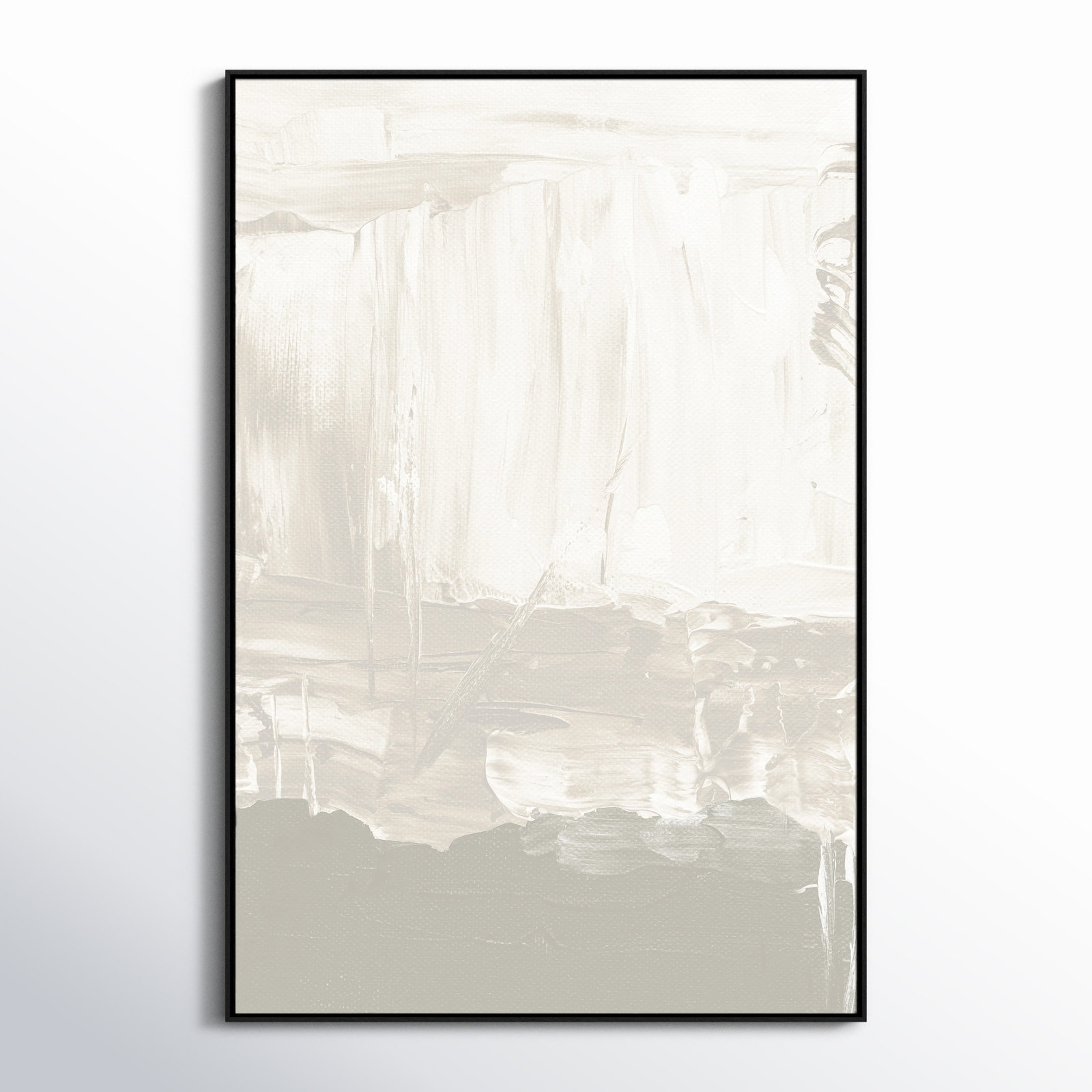 Albie "Taupe Abstract" Print, 61.5" H x 41.5" W, Espresso