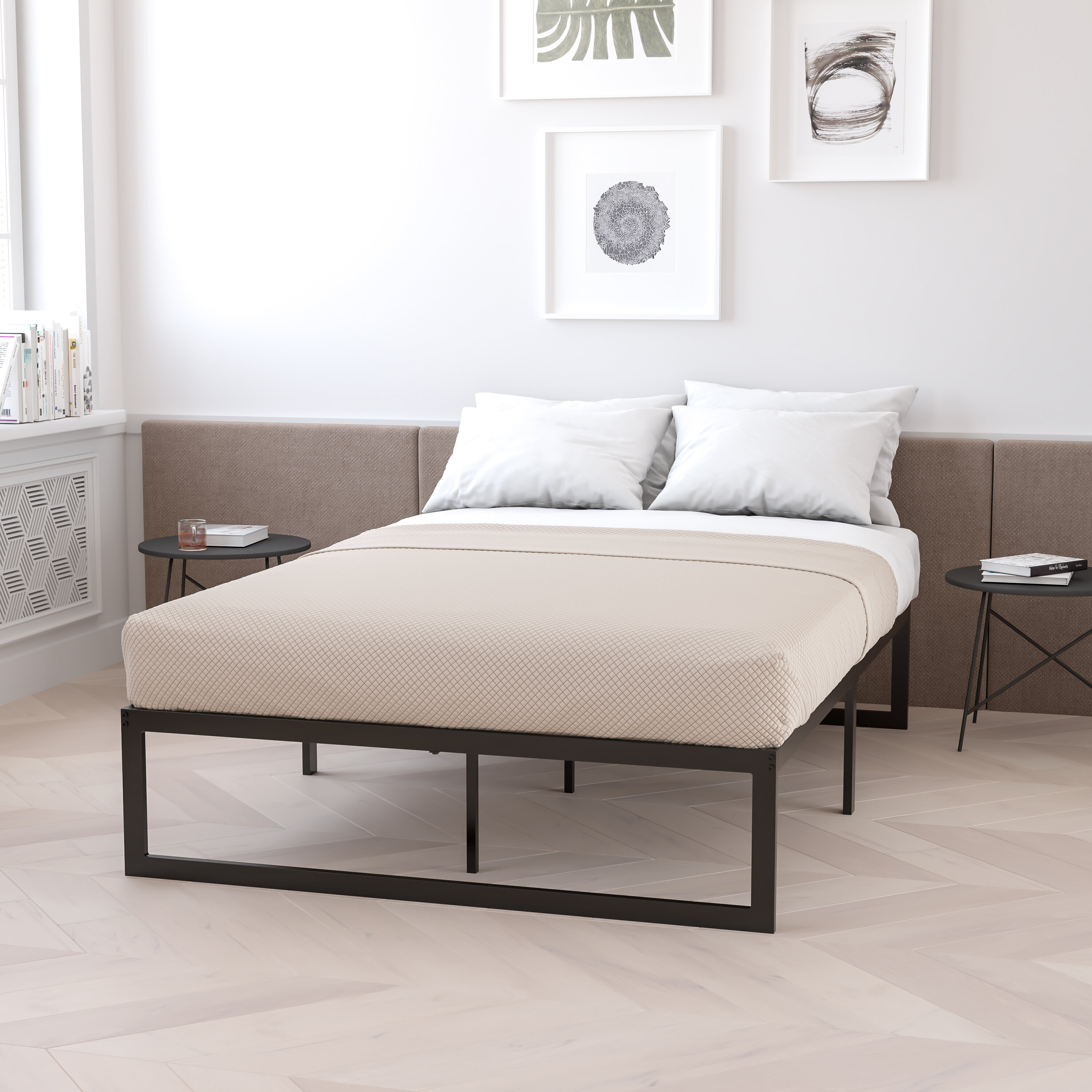   Basics Foldable, 14 Metal Platform Bed Frame, Twin  8-Inch Memory Foam Mattress - Soft Plush Feel, Twin : Home & Kitchen
