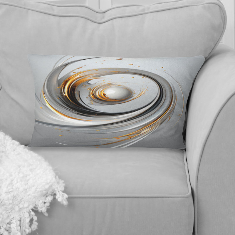 Coussin Wild Wild of Ambition White Abstract Swirl III - Abstract Shapes