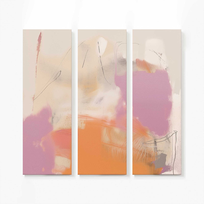 Cotton Candy Delight v2 | Impression sur toile 2 panneaux | Combiné, H 48 po x l 48 po