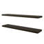 Ensemble de 2 tablettes flottantes en chêne foncé en mélamine-129758100