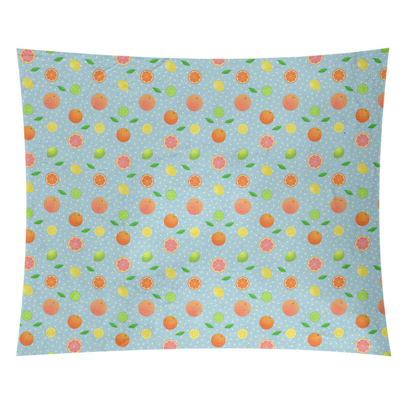 Tapisserie katelyn elizabeth à fruits d’agrumes Avicia, Intérieur, H 91 po x l 107,5 po