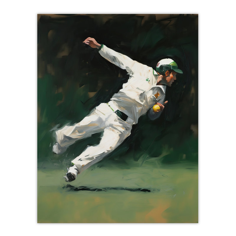 Wall Art Print County Cricket Fielder Catch Action Artwork Gift For Fan Cave Poster