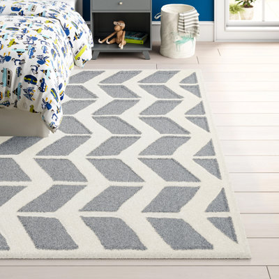 Ellicott Hand Tufted Wool Chevron Rug