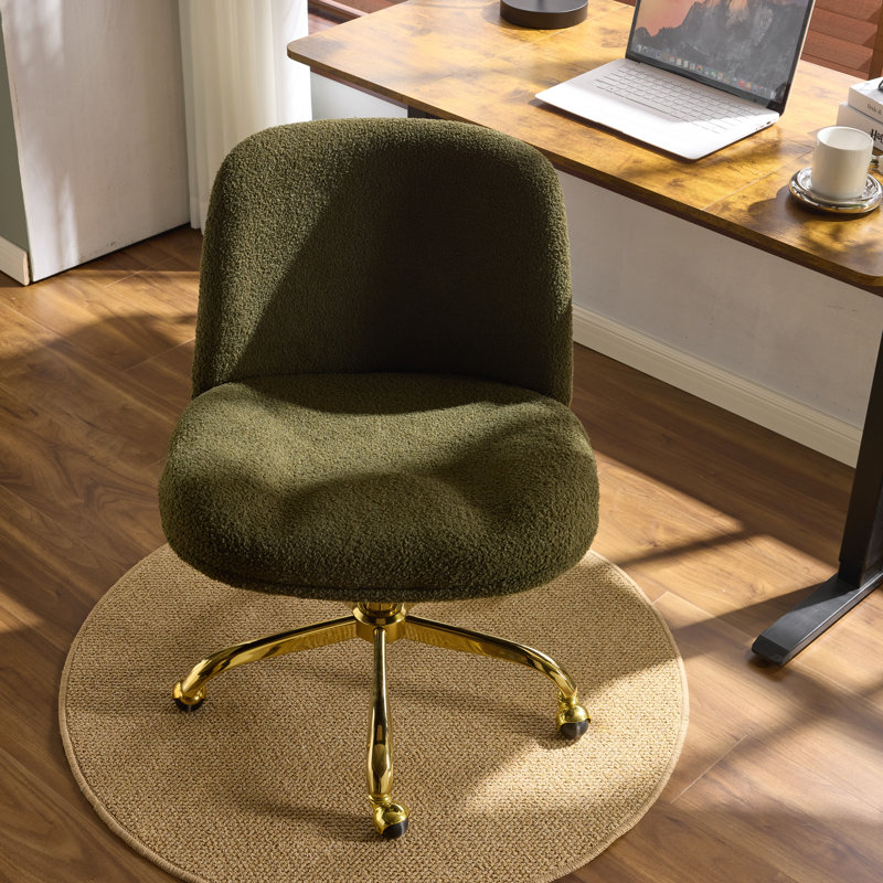 Faux Sherpa Task Office Chair, Olive Green