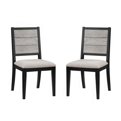 Set Of 2 Dining Chairs With Upholstered Seat