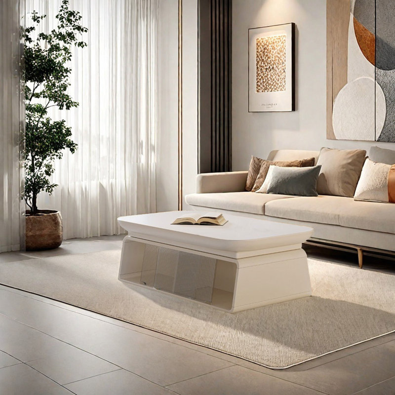 Cream style minimalist coffee table