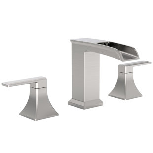 Widespread Waterfall 2-Handle Bathroom Sink Faucet with Drain Assembly