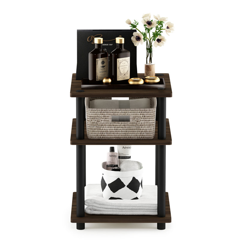 Aracelli End Table, Columbia Walnut, Black