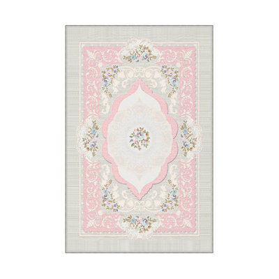 Elegant Hall Carpet, 2.6 x 9.8 Feet | 100% Polyester, 650 g/m², Pile Height: 0.3 Inches | Antibacterial, Non-Slip PVC Dot Underside | Machine Washable, 3D Digital Printing, Ideal for Modern Living Spaces