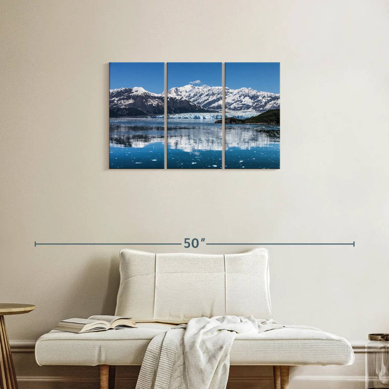 Glacier Hubbard d'Alvord Alaska, H 20 po x l 33 po