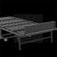 Lit escamotable très grand extra pliable avec tête de lit ajustable, structure en métal noir mat