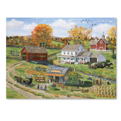 « épouvantail farm stand », reproduction sur toile tendue