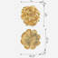 S/2 Gold Rose Hanging Wall Accents-1198611109
