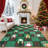 Washable Area Rug 8x10 Modern Ultra Soft Bedroom Rug with Non Slip Backing, Non Shedding Stain Resistant Carpet, Christmas Checkered Low Pile Portable Floor Cover for Living Room, Green-580581477-574677070