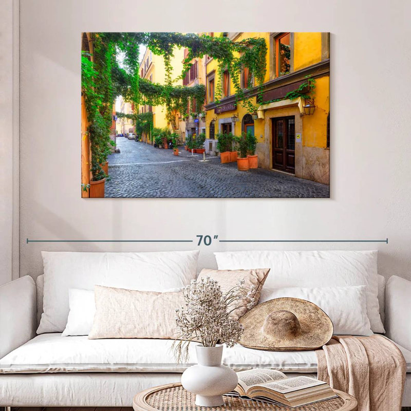 Senne Street In Trastevere, H 32 po x l 48 po