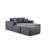 73.4" Corduroy 2-Seater Compression Sofa with Ottoman, No Assembly Required, Foam & Independent Pocket Springs-1444038026