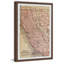 Carte de la Californie - reproduction de cadre photo sur papier-428110068