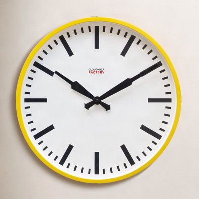12" Factory Station Metal Wall Clock