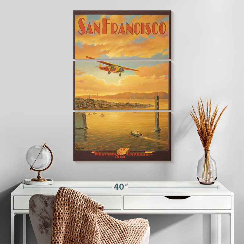 Western Air Express San Francisco California, 32" H x 20" W