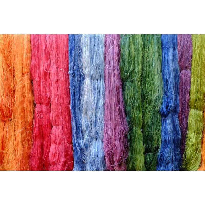 Colorful Silk Thread by TJArmer - Wrapped Canvas Print, 30cm H x 46cm W x 3.8cm D