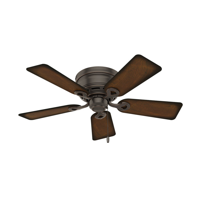 Conroy Onyx Bengal 42" Low Profile Ceiling Fan with Mahogany Blades and LED Light