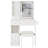29.2" Small Size Left Drawer Desktop Vanity Table + Cushioned Stool, 2 AC+2 USB Power Station, Hair Dryer Bracket, Extra Large Touch Control Sliding LED Mirror, Tri-Color Switching, Brightness Adjust-1527498488