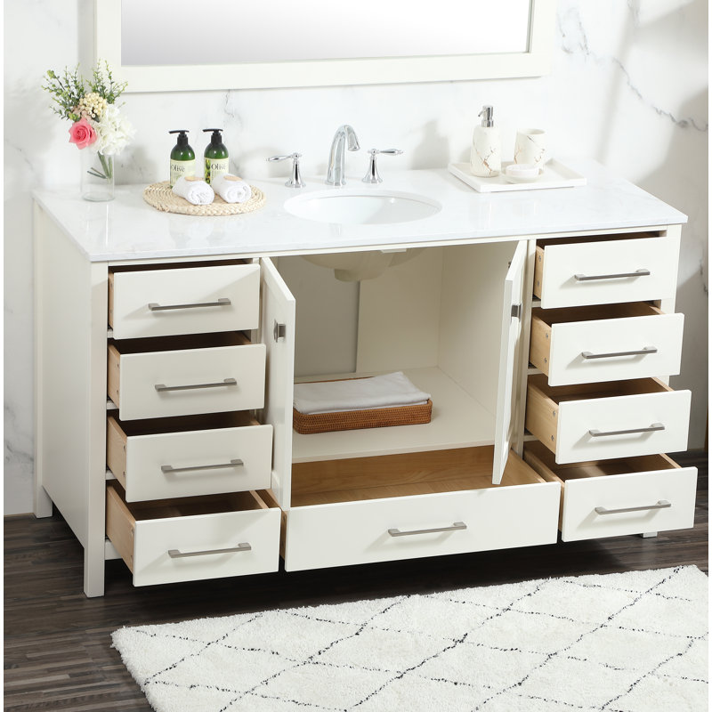 Ensemble de meuble-lavabo simple 60 po Irene, Blanc